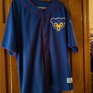 Blue Baseball Jersey with Bear Logo